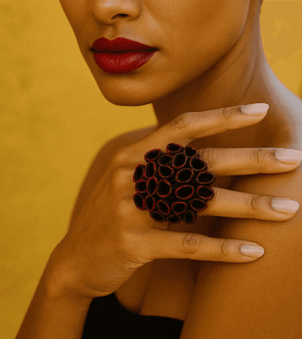 Anillo coral de fuego - Black&Red