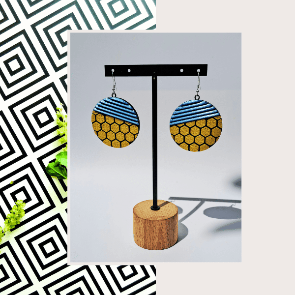 Pendientes Panal Circular