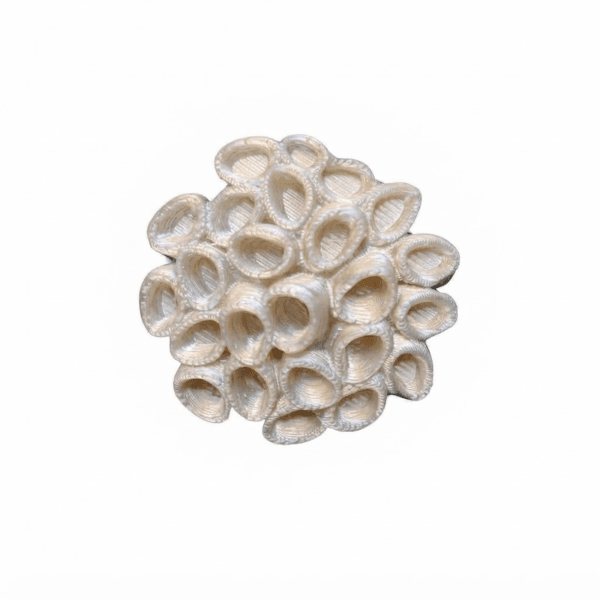 Fire coral ring - Mother-of-pearl white