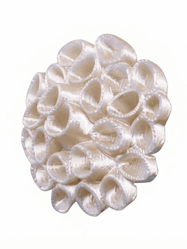 Large ring for women. Sustainable fashion, white color