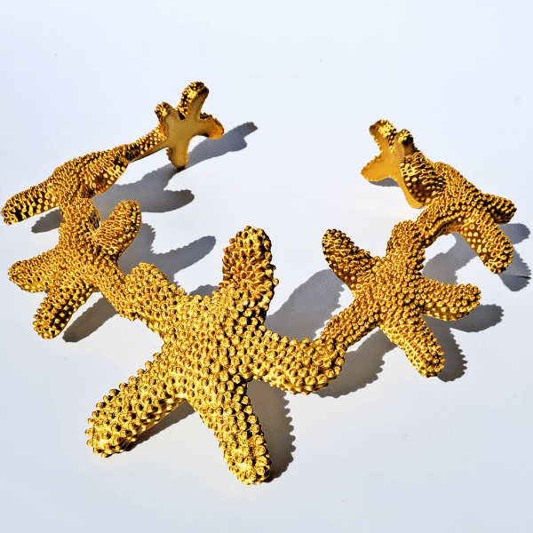 Collar estrella de mar Dorado