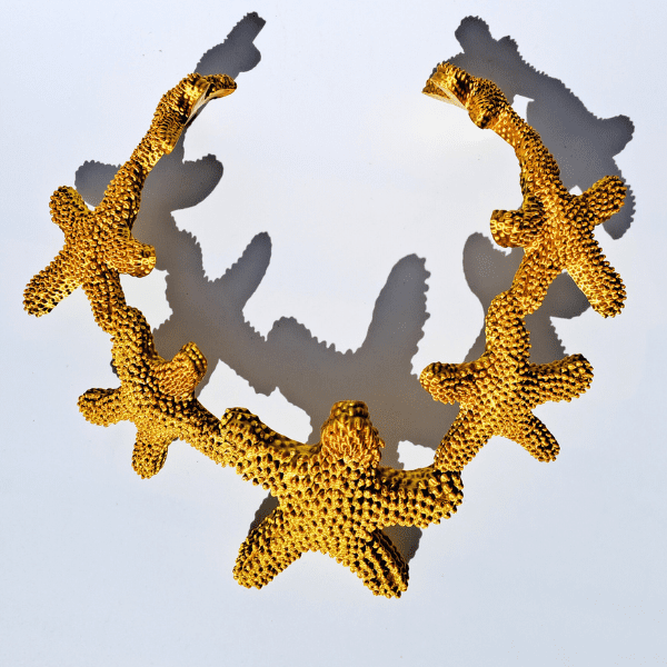 Collar estrella de mar Dorado