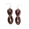 Phoenix Maxi long earrings for women, 3D infinity design, chocolate color, from the autumn collection