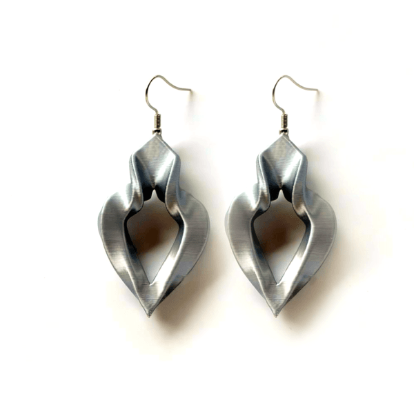 Designer earrings. Sustainable fashion accessories for women
