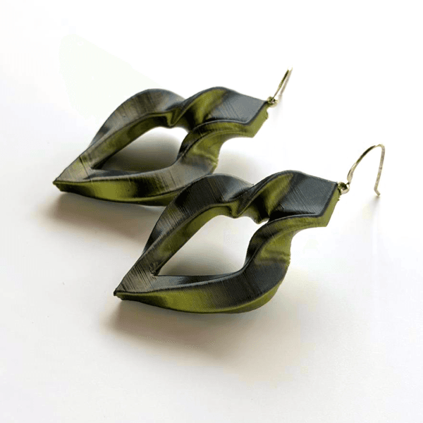 Designer earrings. Sustainable fashion accessories for women