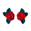 pendientesde flores originales. pendientes coloridos moda sostenible