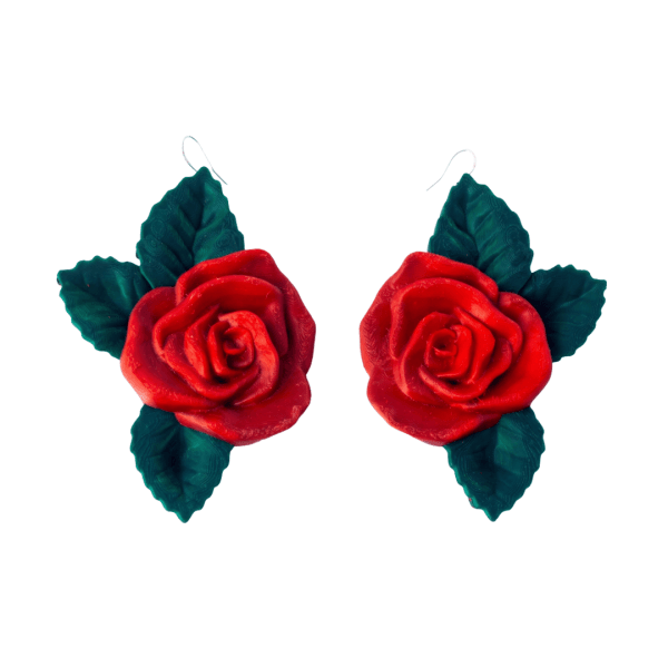 pendientesde flores originales. pendientes coloridos moda sostenible