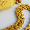 venezia-2 Gold handbag. Detail of the chain on the GalloBuey Venzia luxury handbag