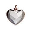 Bolso Dádiva diseñado por GalloBuey para la colección de Juan Duyos, corazón plata esculpido en 3D