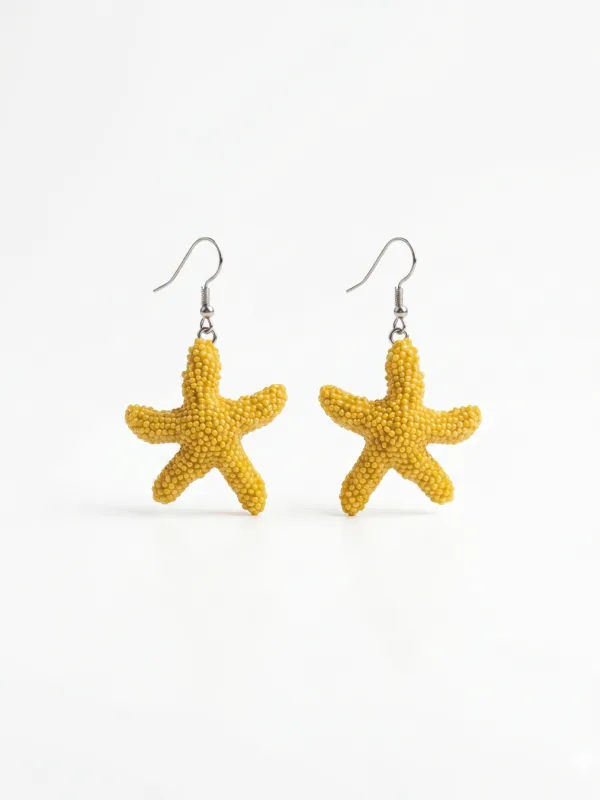 handmade starfish earrings - jewelry on sale - gallobuey