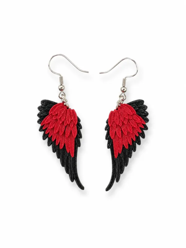 Festival accessories and summer deals, Gallobuey Angel Wing Earrings on a neutral background