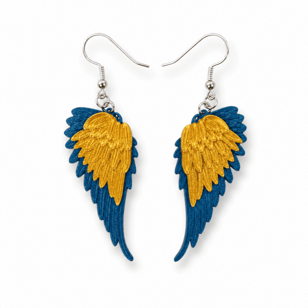 Festival accessories and summer deals, Gallobuey Angel Wing Earrings on a neutral background