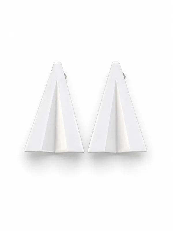 Paper airplane shaped earring for festivals, ultra-lightweight summer accessory on sale.