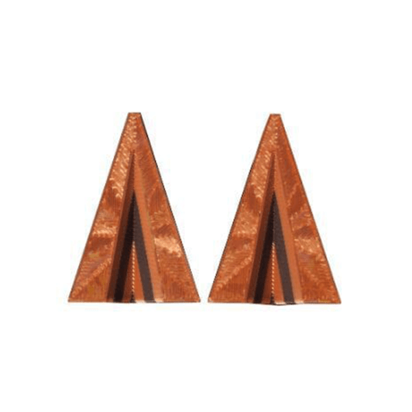 isolated-brown-planes Women's long earrings with a paper airplane design in 3D print, beige color, autumn