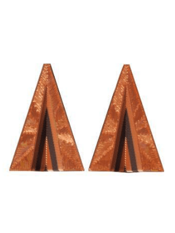 isolated-brown-planes Women's long earrings with a paper airplane design in 3D print, beige color, autumn
