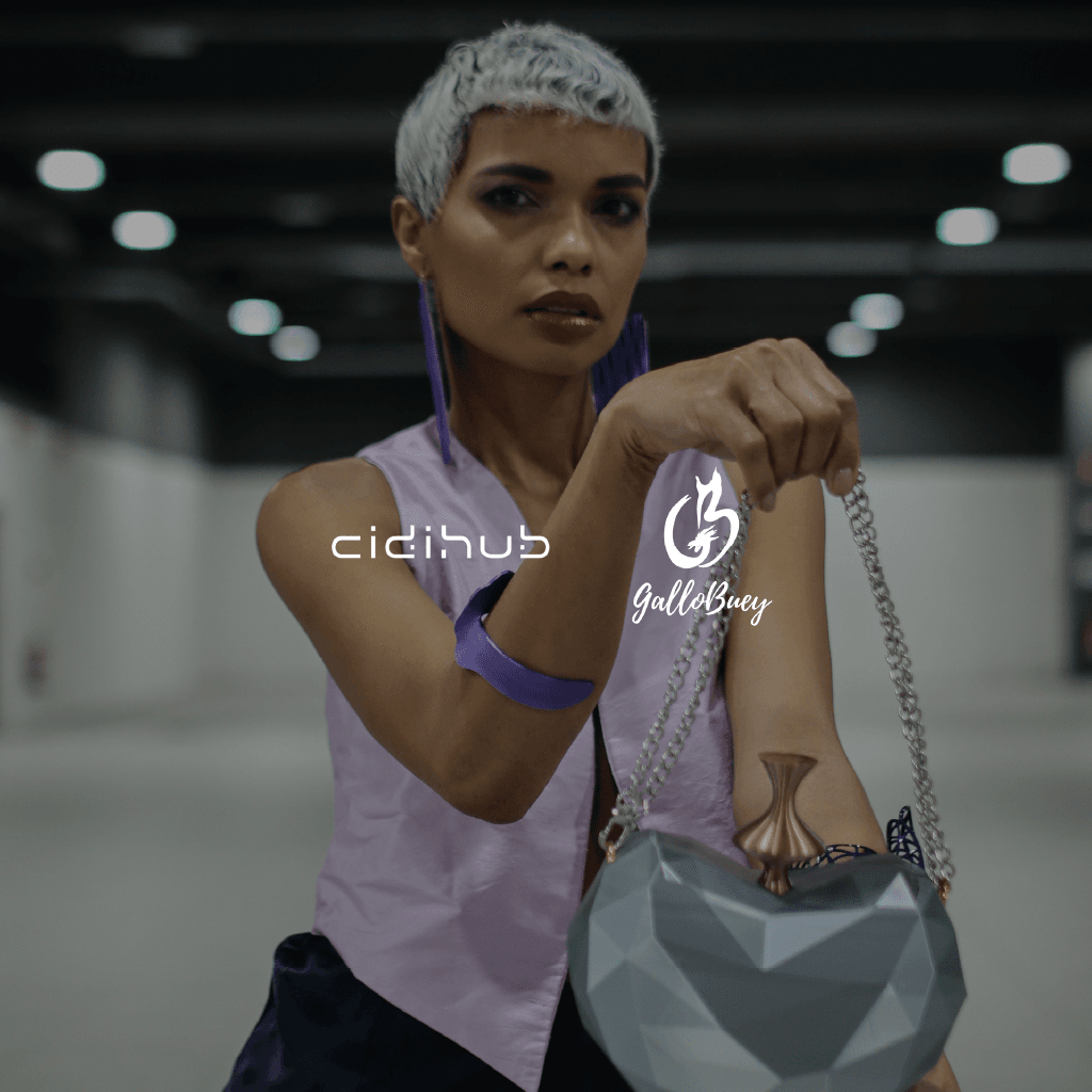 La Comisión Europea y CIDIHUB reconocen la madurez digital de GalloBuey. mujer con bolso de lujo de autor moderno